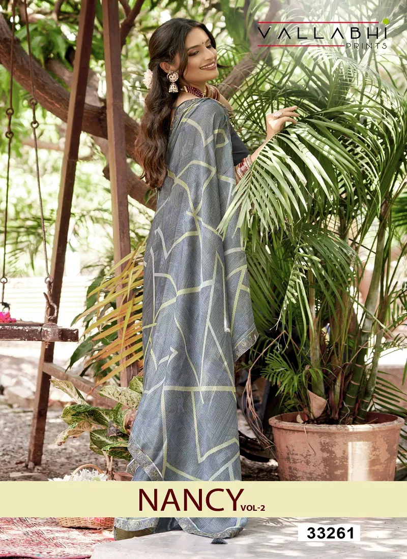 Nancy Vol 2 By Vallabhi Chiffon Printed Daily Wear Saree Wholesalers In Delhi