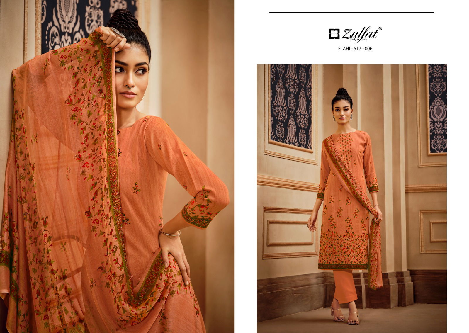 Elahi By Zulfat Printed Pashmina Dress Material Catalog