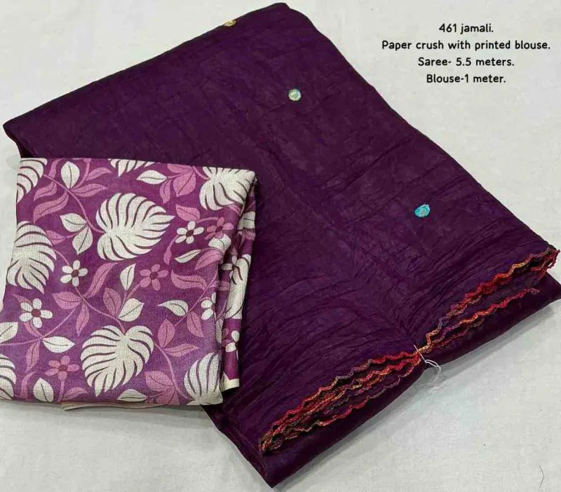Kc 614 Beautiful Solid Crush Party Wear Saree Best Wholesale Shop In Surat