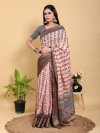 Scgt Gunjan B Linen Woven Jacquard Printed Fancy Saree