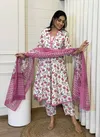 Kamini 2 Cotton Slub Floral Printed Wholesale Kurti With Bottom Dupatta In India
