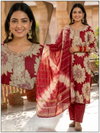 Naisha K 724 Vertican Discharge Print Kurti With Bottom Dupatta Wholesale Online