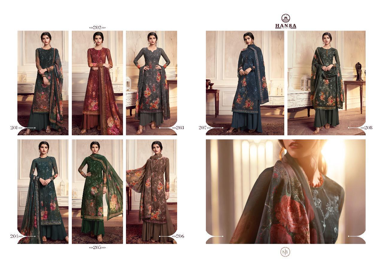 HUSNA Misty Georgette Digital Print with Ari Work and Sequence Work Printed Designer Salwar Suit Collections