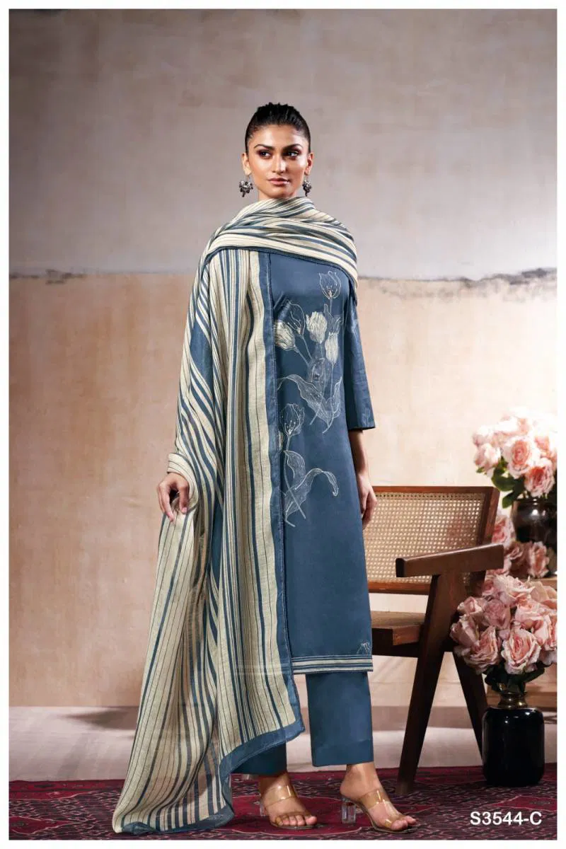 Onella By Ganga Cotton Printed Embroidered Salwar Suit Suppliers In India
