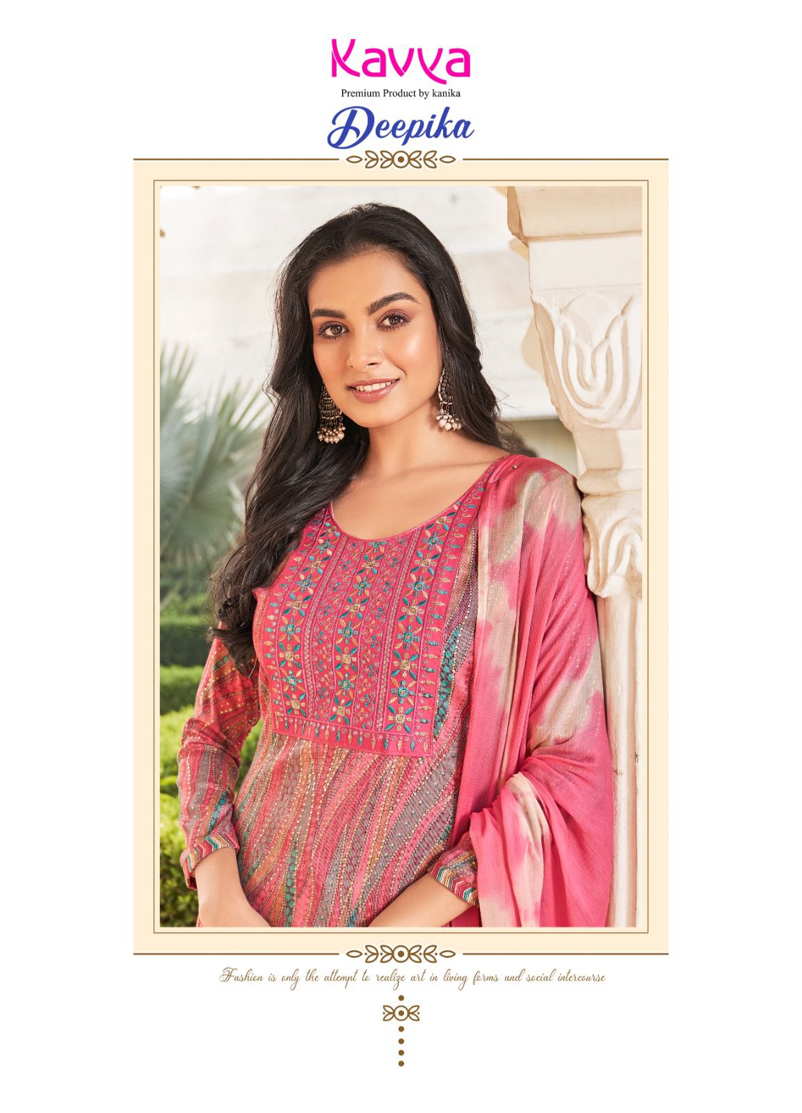 Kavya Deepika Vol 5 straight kurti With Bottom Dupatta Catalog
