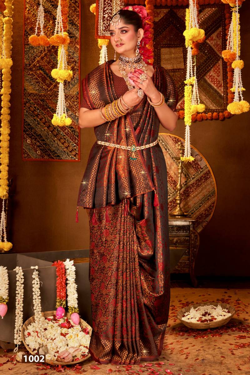 Keher Silk Vol 1 By Saroj Silk With Swarovski Work Saree Wholesalers In Delhi