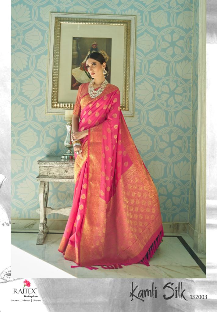 Rajtex Kamli Silk Latest Designer Collection Fancy Wedding Wear Heavy Silk Sarees