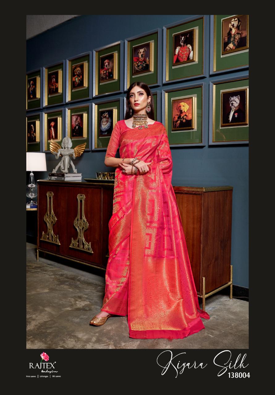 Rajtex Kiyara Latest Fancy Heavy Designer Soft Weaving Silk Festive Wear Saree Collection
