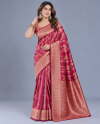 Schc Swara N Soft Lichi Banarasi Silk Wedding Saree