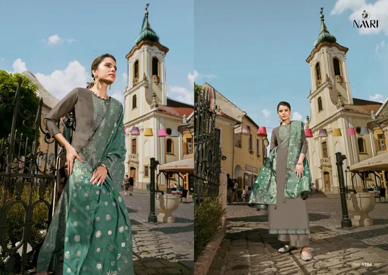 Naari Zeba 2 Fancy Festive Wear Silk With Embroidery Work Salwar Kameez Collection
