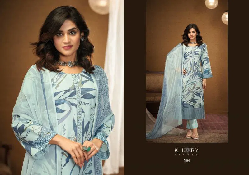 Zainab 1671 Series By Kilory Cotton Linen Printed Online Salwar Kameez Wholesale