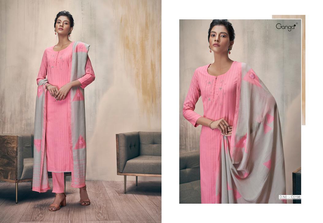 GANGA ZELLA Latest fancy Designer Heavy Casual Wear Finest Cotton With Embroidery Work Collection
