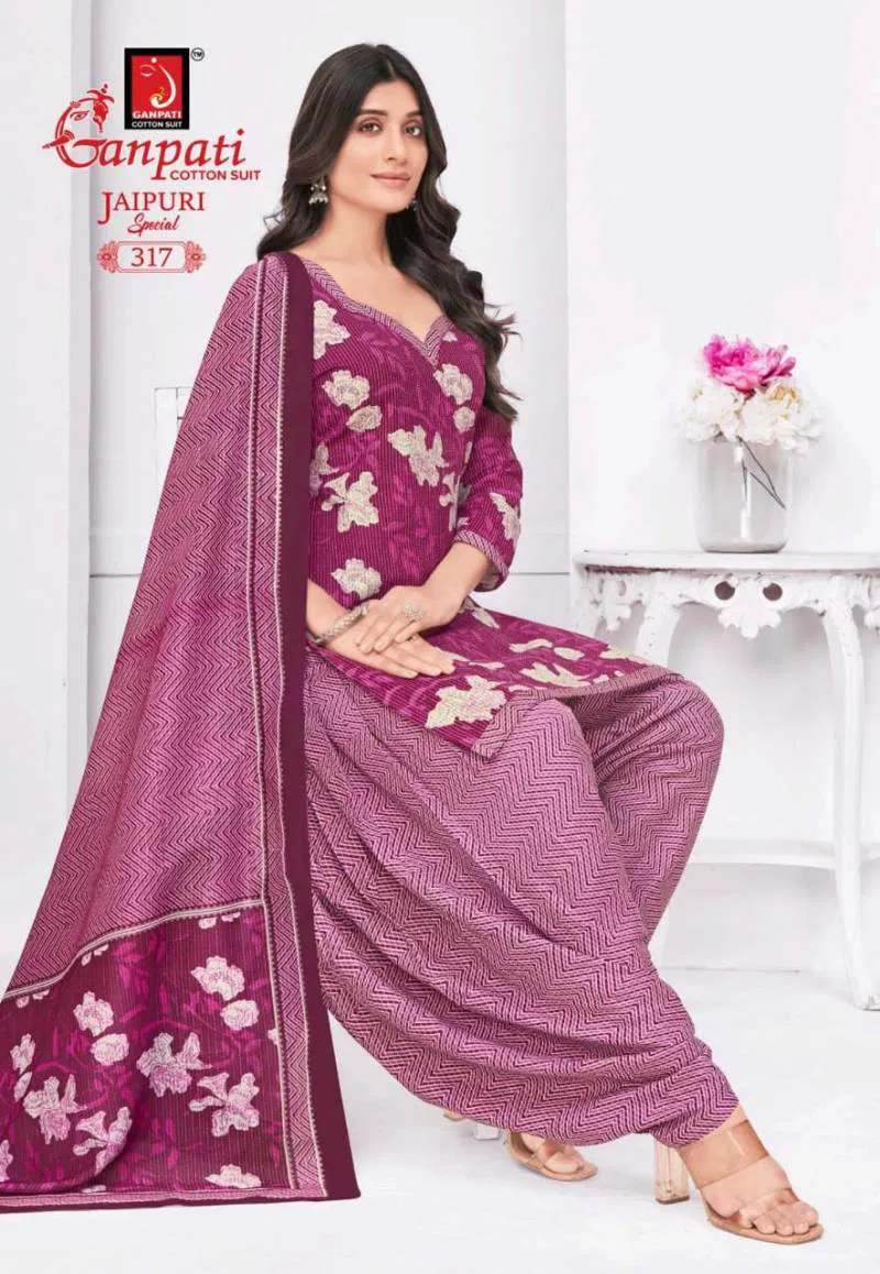 Jaipuri Special Patiyala Vol 15 By Ganpati Fancy Cotton Dress Material Wholesale Online