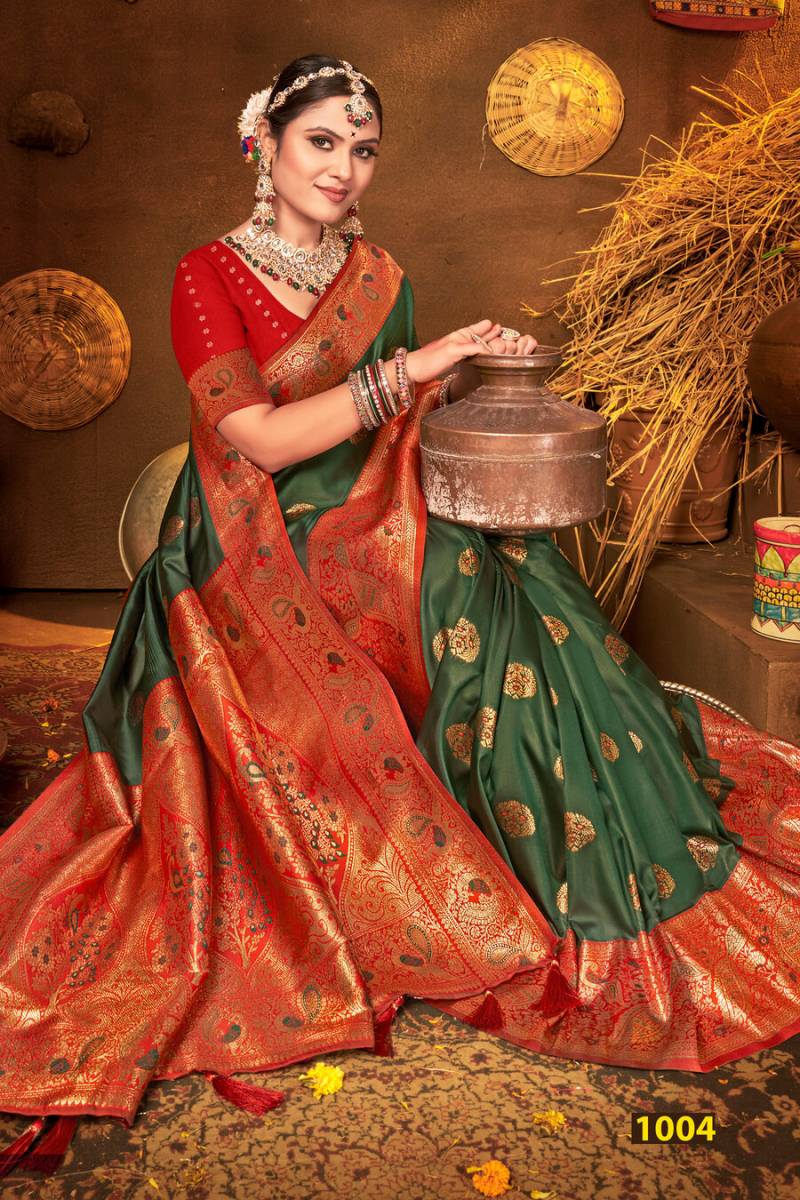 Rang Kesari Silk Vol 1 By Saroj Traditional Wear Silk Saree Wholesale In India