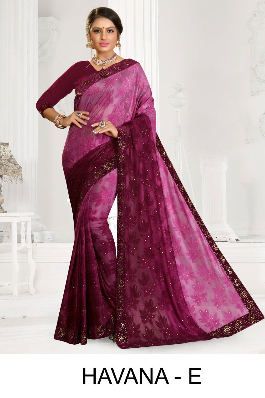 Ronisha Havana Latest Fancy Designer Casual Wear Printed Brasso Saree Collection
