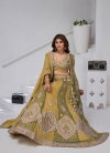 Yellow Colour Georgette Tissue Zari Work Lehenga With Blouse And Dupatta Wholesale In India Kf 2170