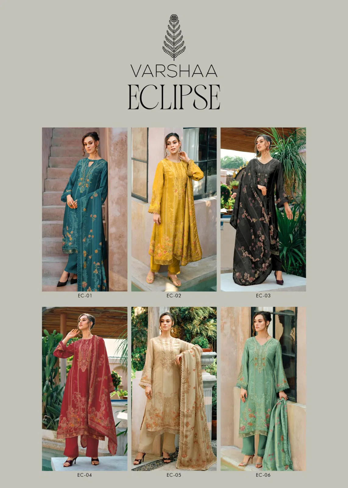 Eclipse By Varsha Cotton Printed Embroidery Salwar Suits Suppliers In India