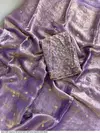 Tew Space Sattin Sequence Full Worked Saree