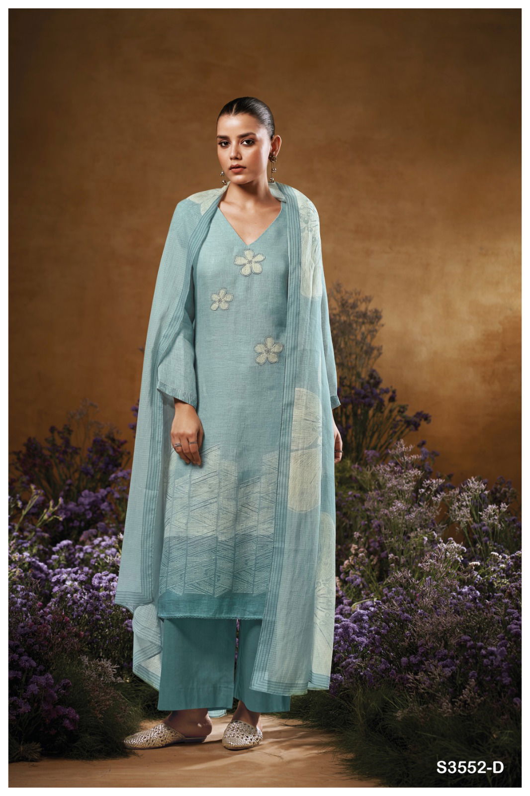 Kaiya 3552 By Ganga Cotton Linen Printed Designer Salwar Suit Exporters In India