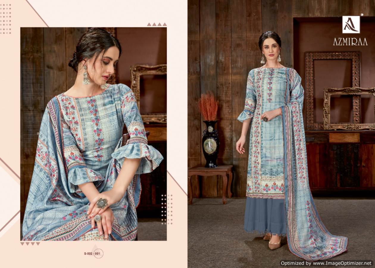 Alok Azmiraa Latest Designer Degital Printed Pure Wool Pashmina Dress Material 