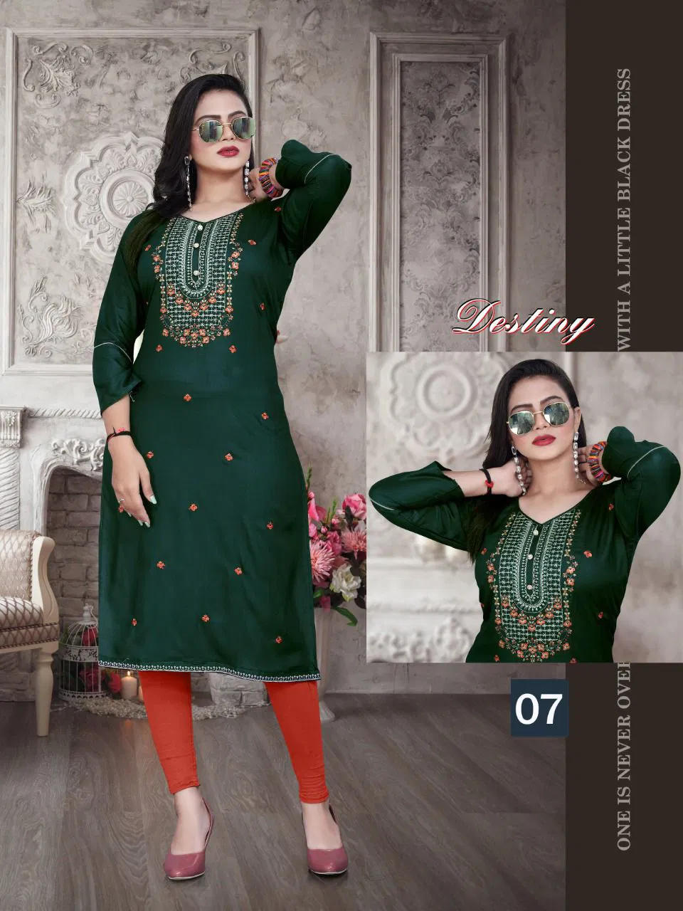 Beauty Queen Destiny 3 Latest Fancy party Wear Printed Kurti Collection