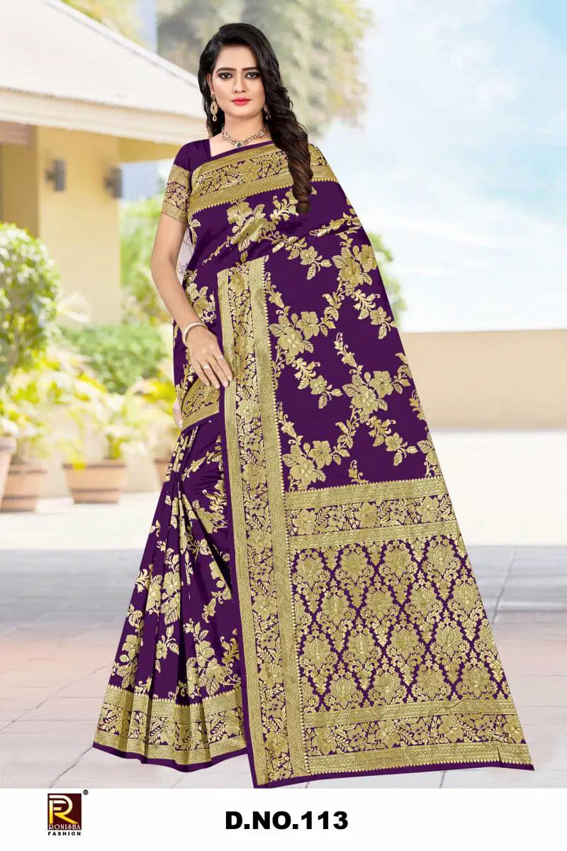 Ronisha 113 Banarasi Silk Festive Wear Saree Online Wholesale