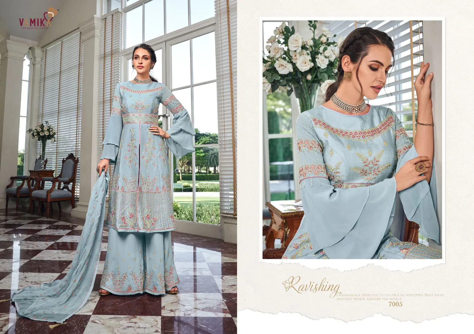 Riyaaz Nx By Vamika Fox Georgette Designer Readymade Suits Exporters In India