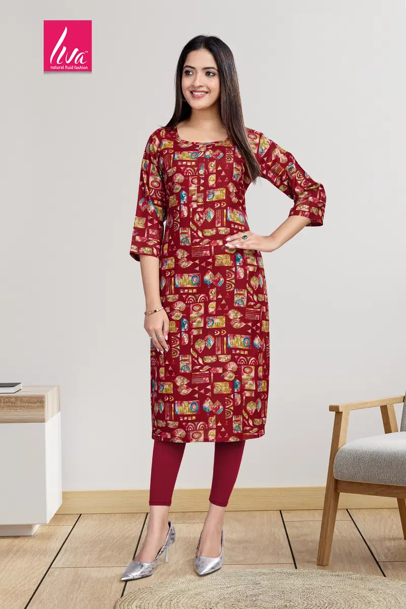 2 Selvi Ultra Premium Rayon Foil Printed Kurti Wholesalers In Delhi