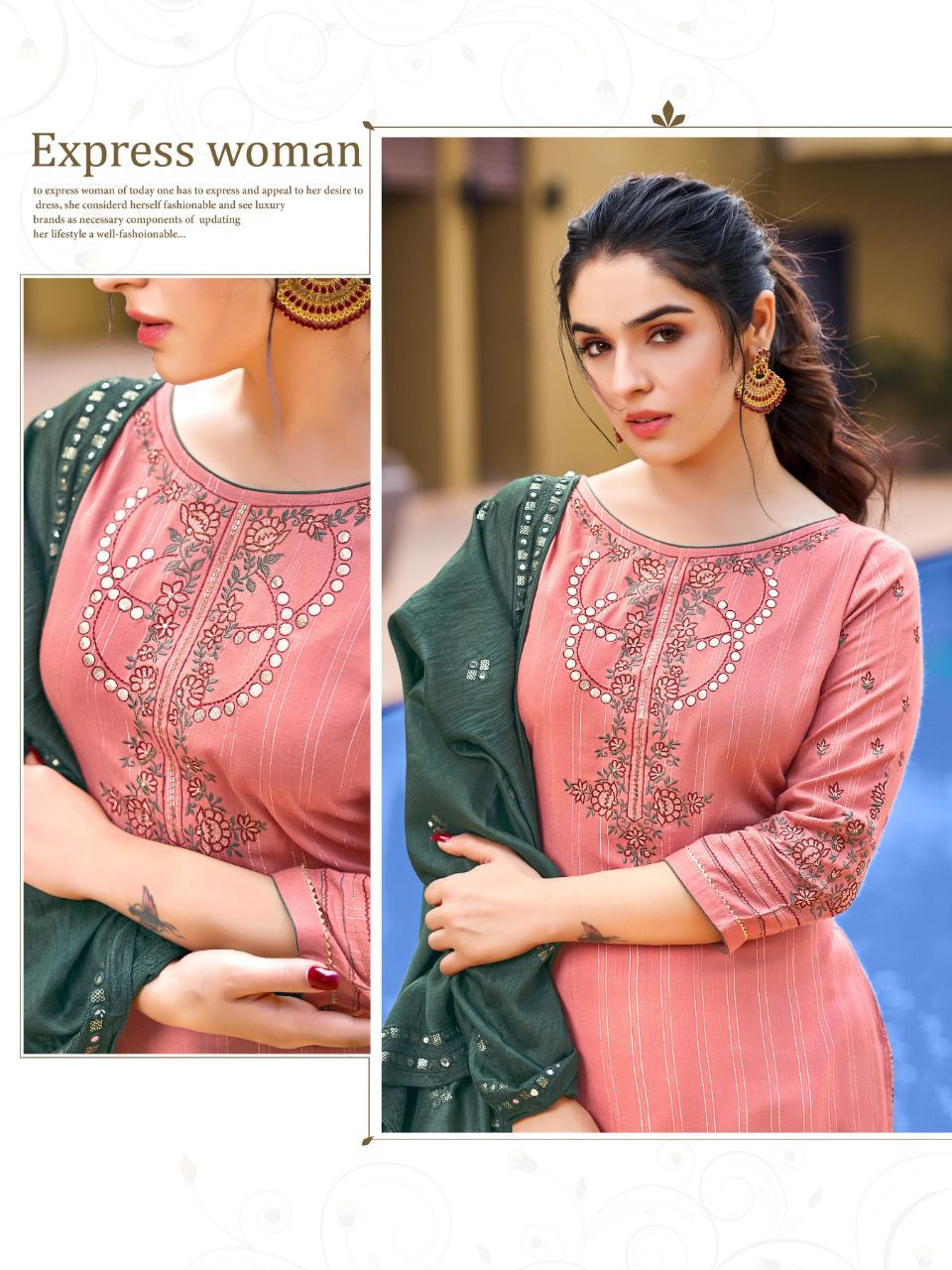 Ladies Flavour Pushpa Latest Festive Wear Rayon Designer Wear Ready Made Collection