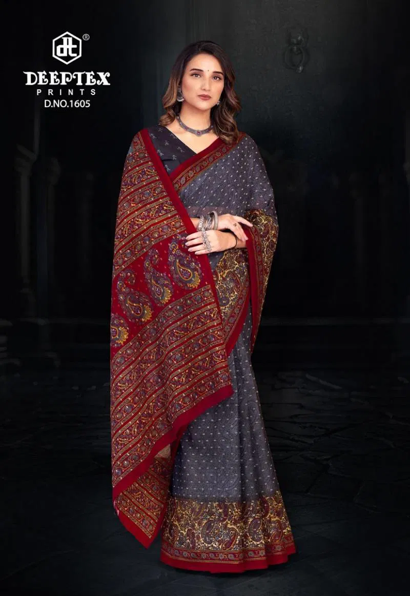 Prime Time Vol 16 By Deeptex Cotton Printed Saree Wholesale Clothing Distributors In India