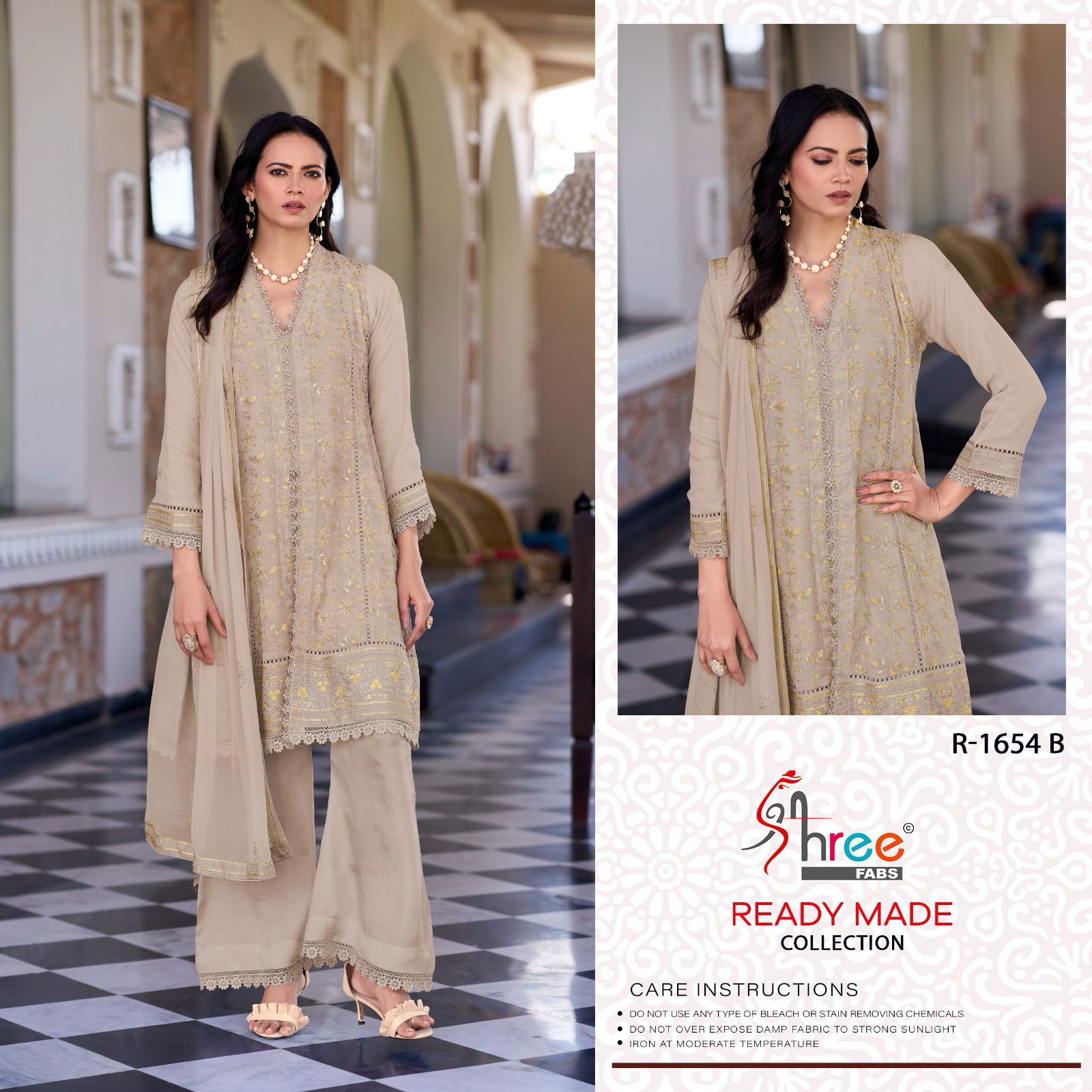 R 1654 By Shree Fabs Pakistani Readymade Suits Wholesale Shop In Surat