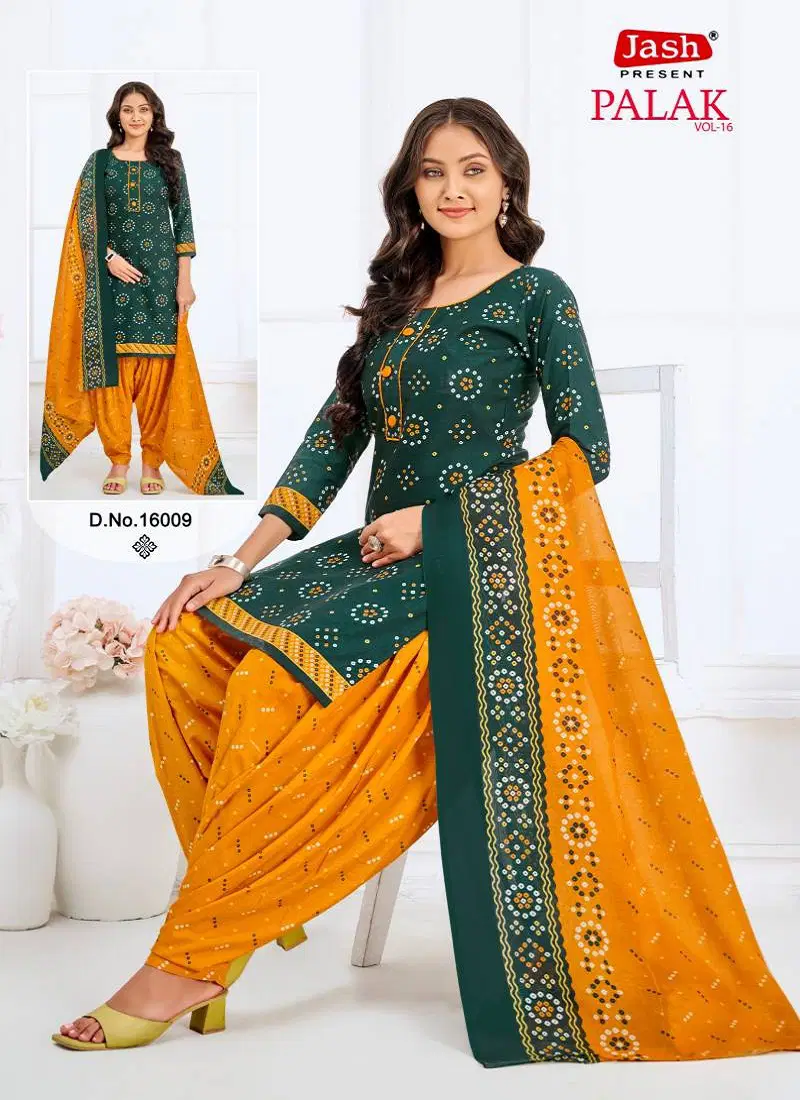 Jash Palak Vol 16 Cotton Printed Dress Material Wholesale Shop In Surat