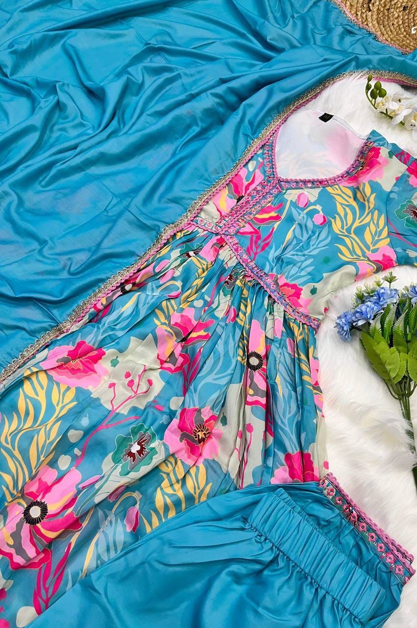 Virat Fashion Designer Cotton Masleen Alia Cut Suit Set Catalog