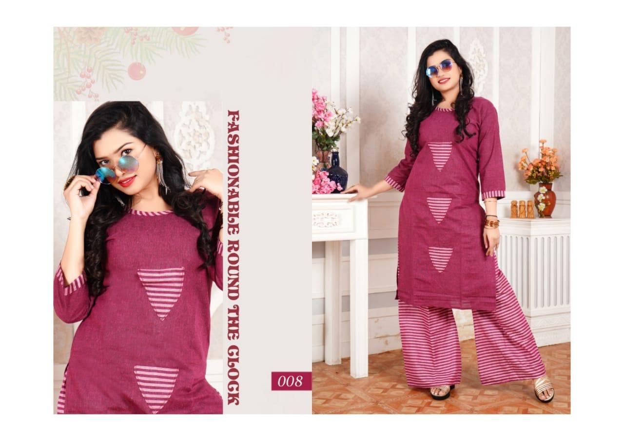 Trendy Plazzo Express Latest Regular Wear South Cotton Handloom Kurti With Bottom Collection
