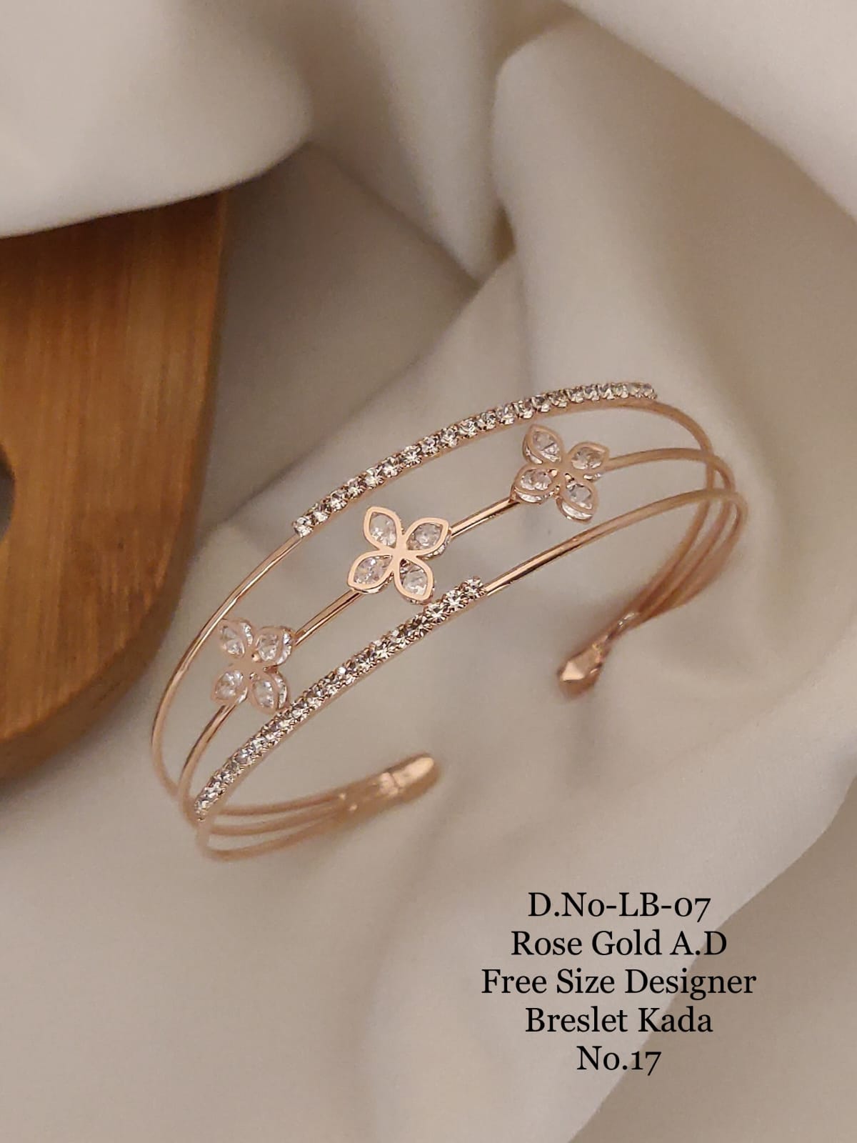 Rose Gold Free Size Designer Breslet Kada Catalog
