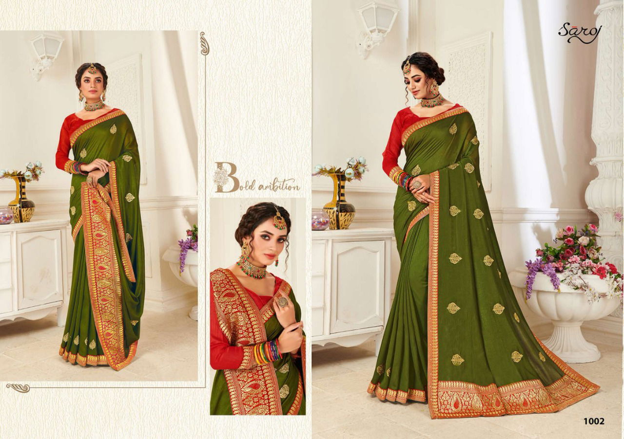 SAROJ NITYASHREE Latest Collection Fancy Festive Wear Designer Beglory Silk Saree