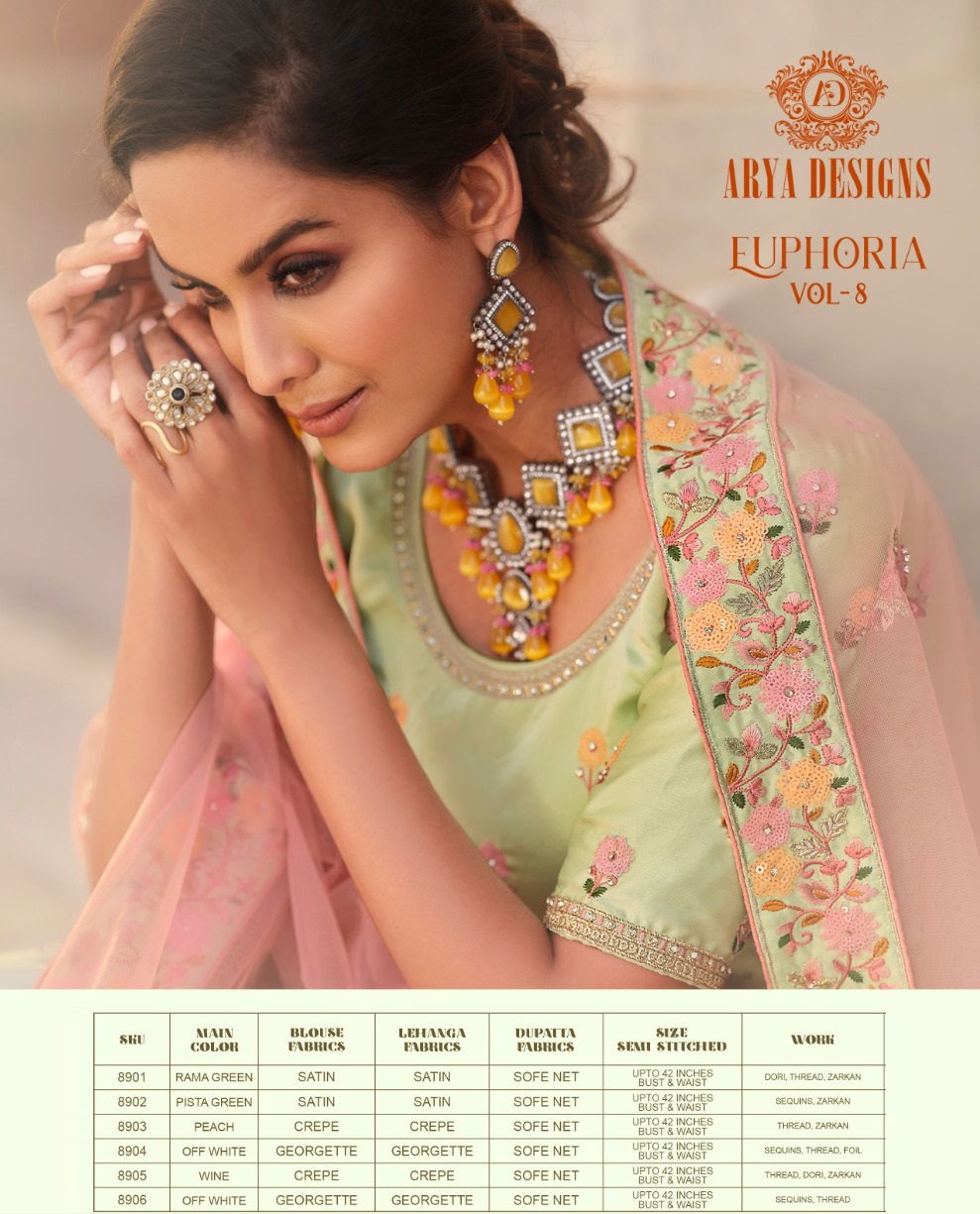 EUPHORIA 8 Fancy Wedding Wear Wholesale Bridal Lehenga Choli