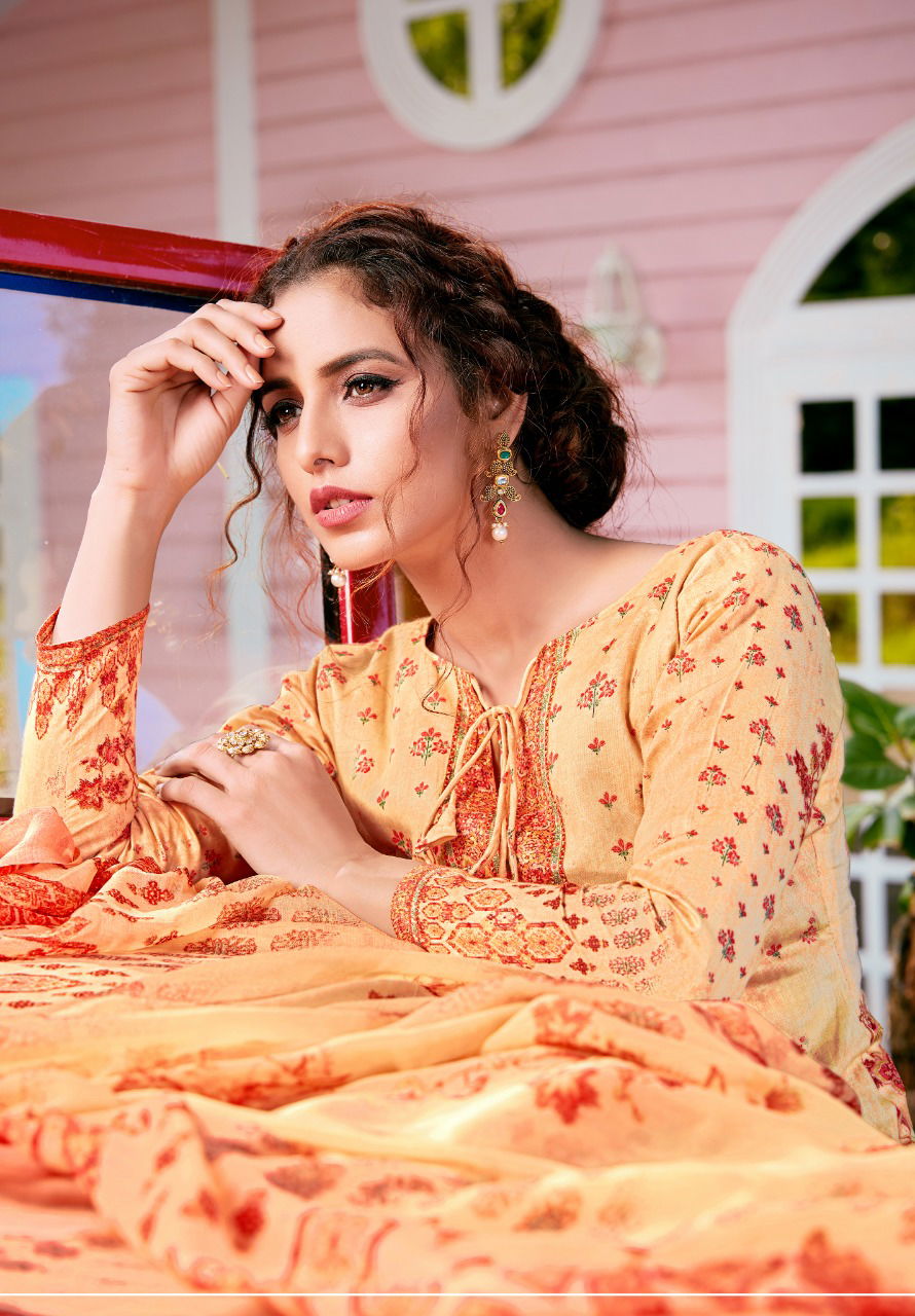 Yashika Rinaz 4 Latest Designer Printed Pure Lawn Cotton Dress Material Collection With Mal Mal Dupatta 