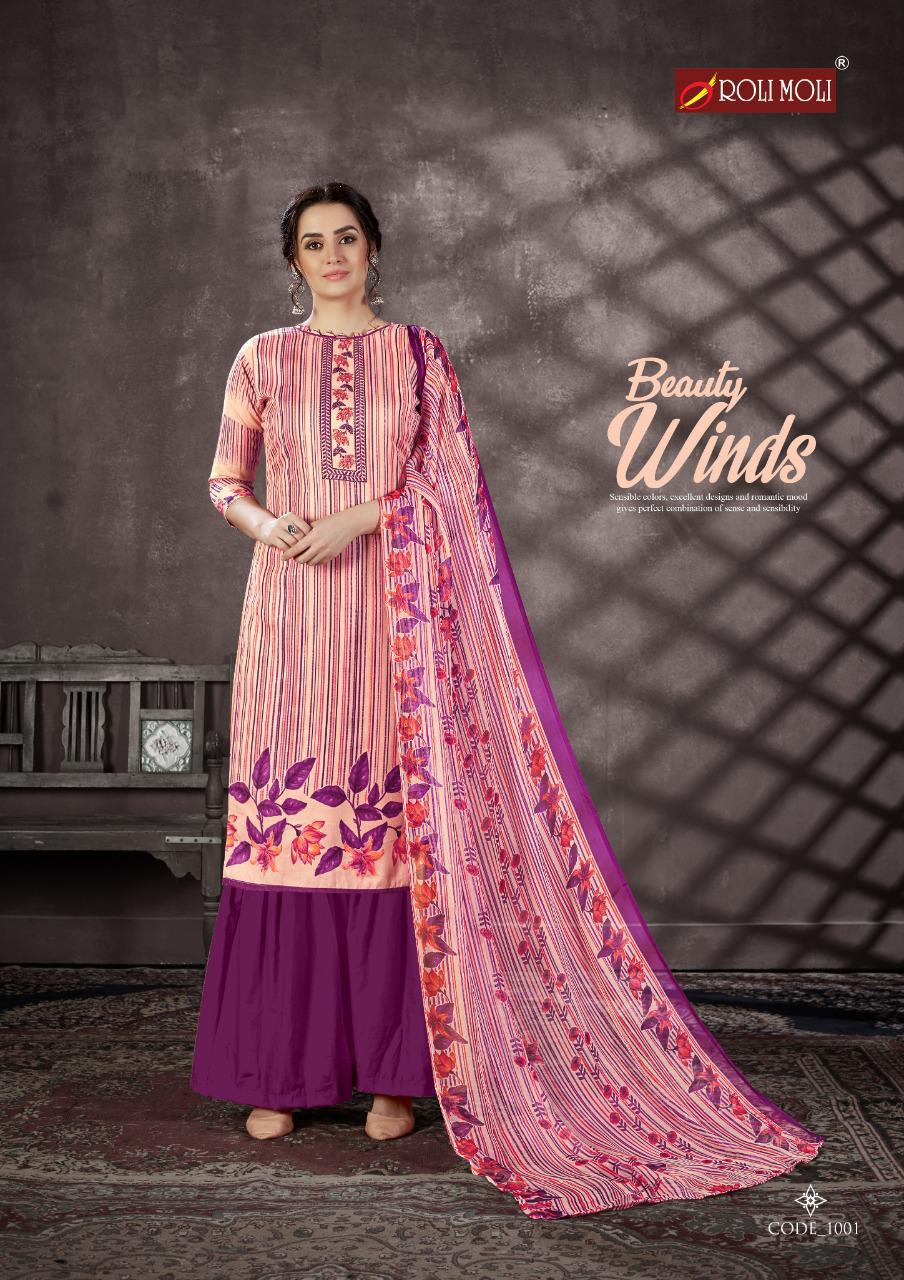 ROLI MOLI MALLIKA Beautiful Casual Wear Heavy Designers Print with Sivorski Diamond Work Salwar Suit Collection 