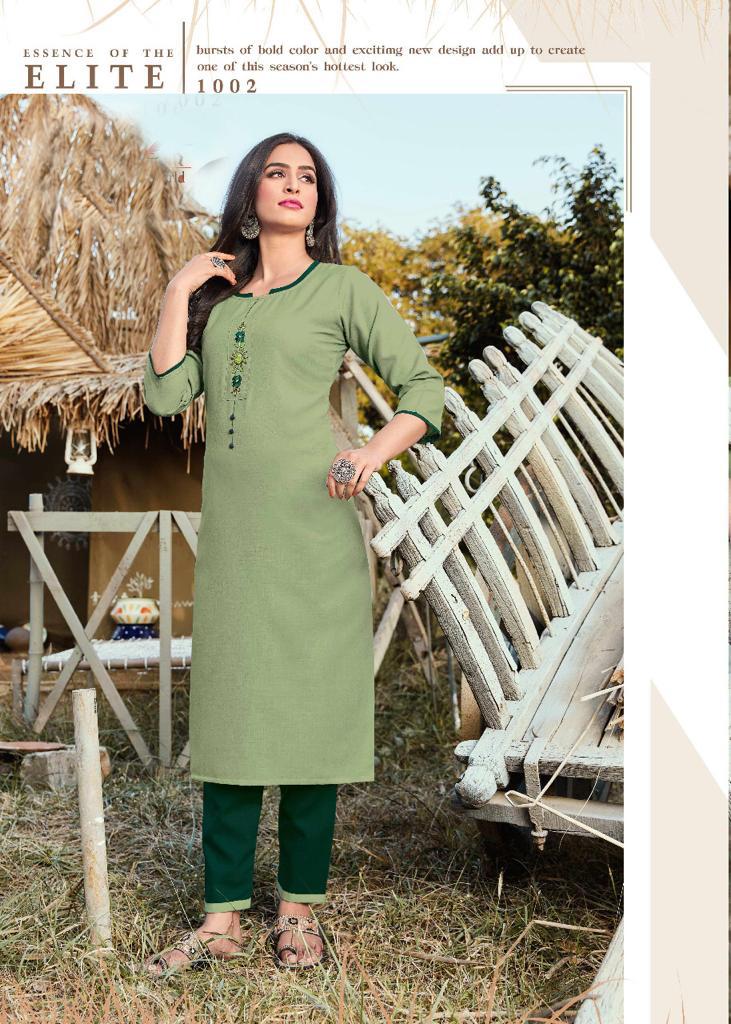 Fantom 1 Latest Regular Wear Heavy Robby Cotton Kurti With Bottom Collection