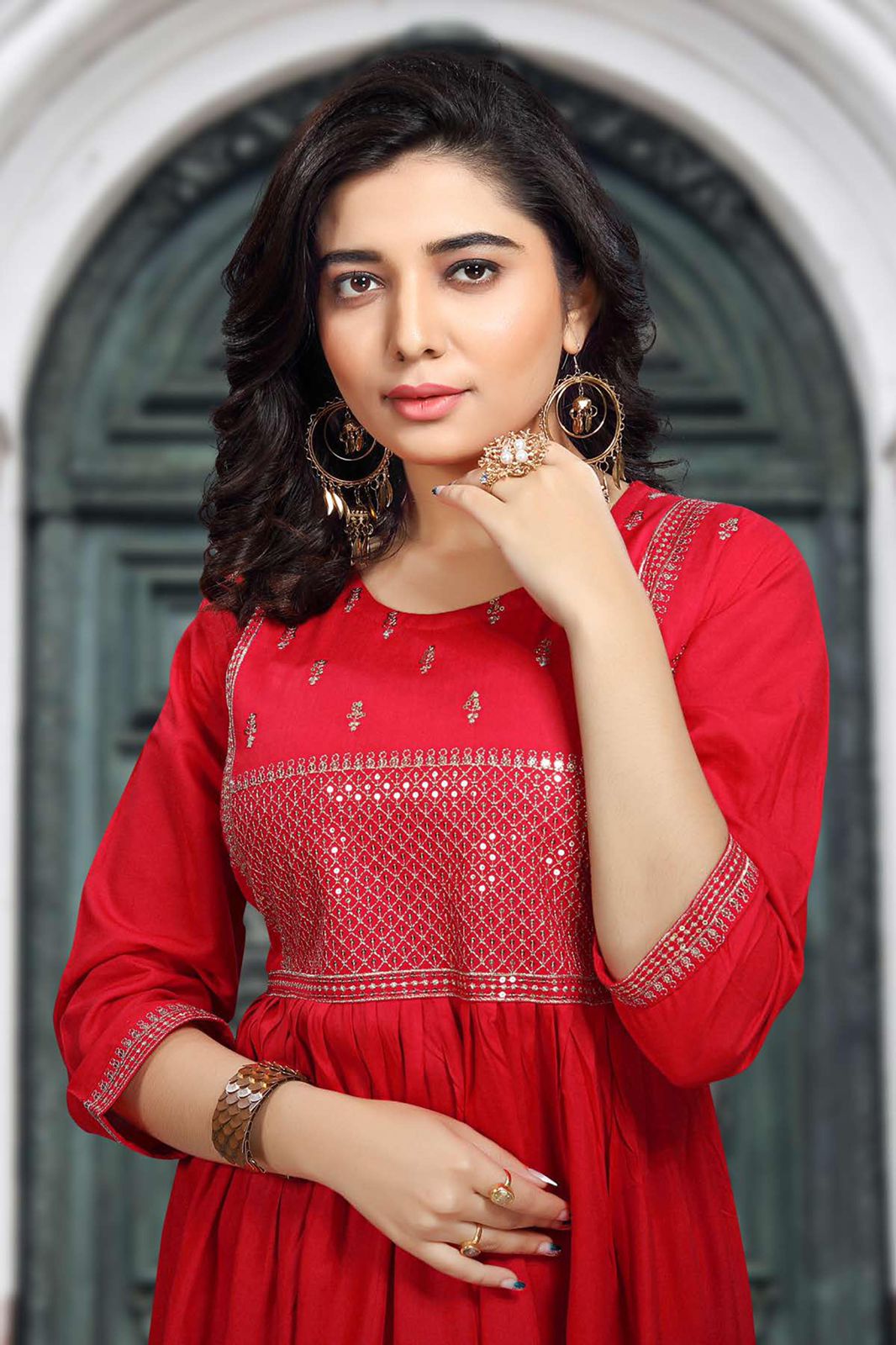 Beauty Queen Prisha Fancy Designer Ethnic Wear Rayon Anarkali Kurti Collection