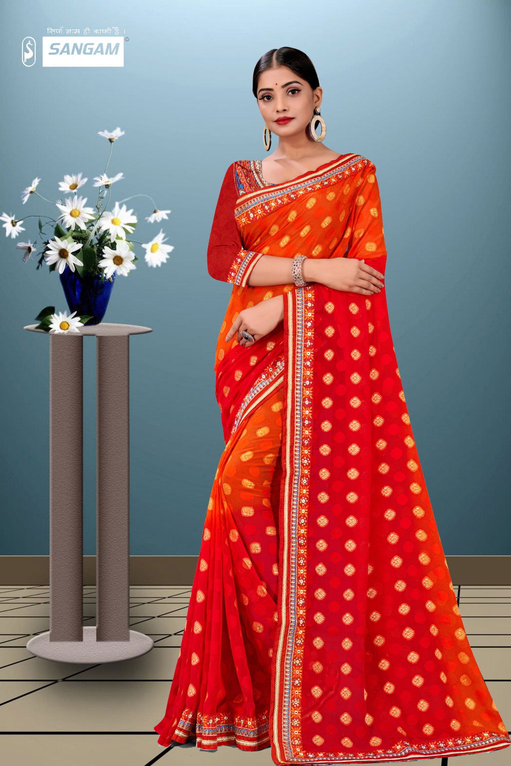 Sangam Pihu Latest Fancy Designer Casual Wear Georgette Sarees Collection
