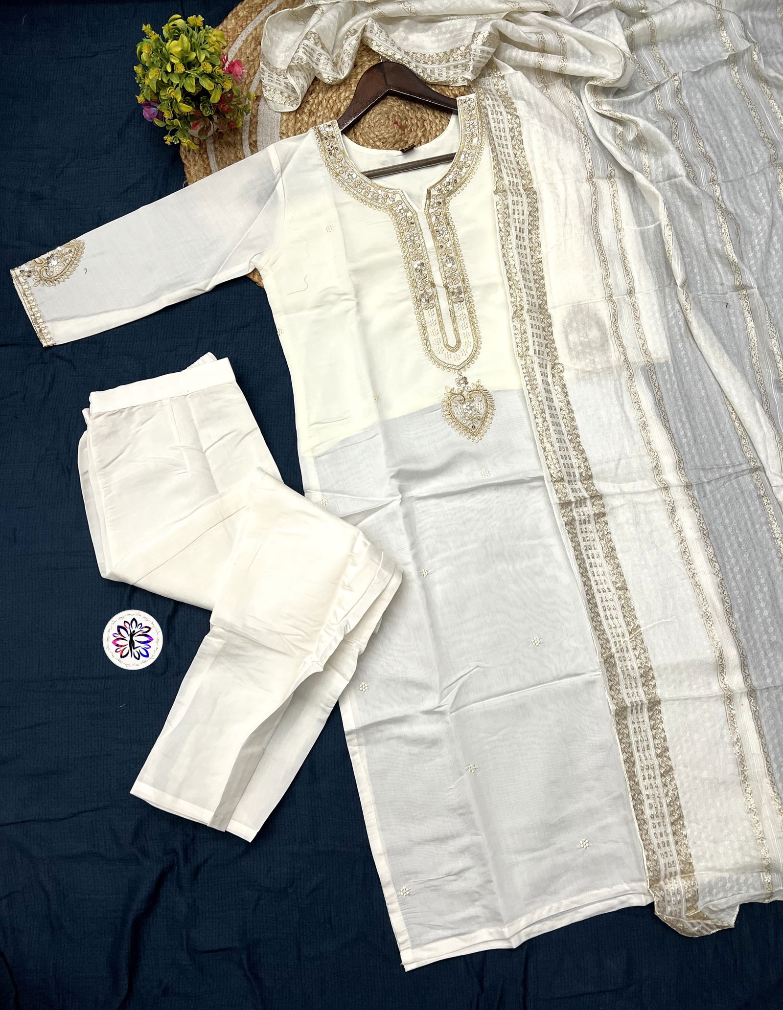 KF 610 Kalaai Viscose Embroidery Kurti With Bottom Dupatta Orders In India
