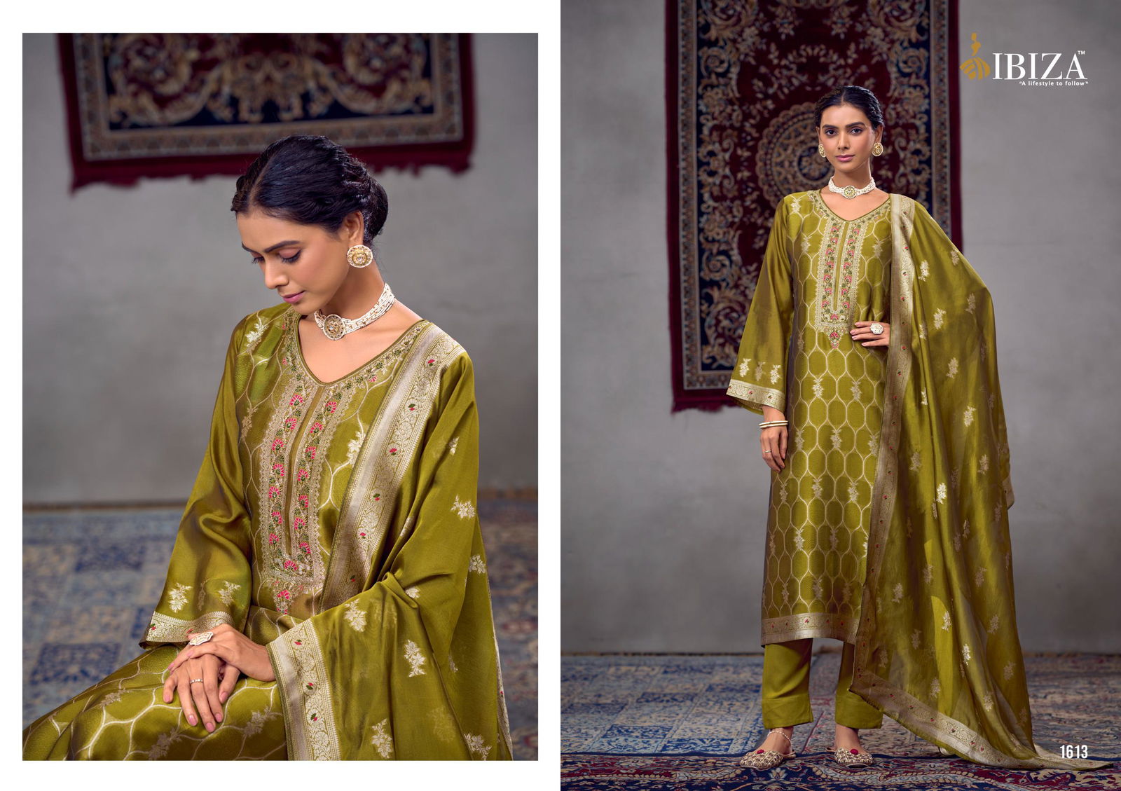 Takshi By Ibiza Banglory Silk Designer Salwar Kameez Wholesale In India