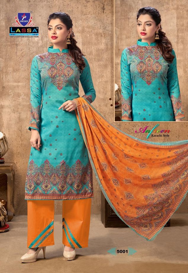 Arihant Lassa Aafreen 5 Casual Wear Karachi Cotton Dress Material