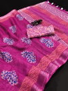 Vk 4191 Linen Print Saree Suppliers in India