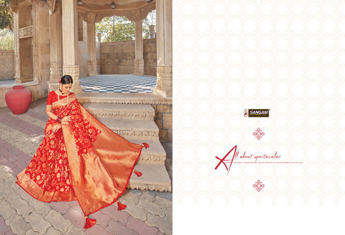 Sangam Red Rose 2 Latest Fancy Designer Wedding Wear Heavy Pure Silk Designer Saree Collection
