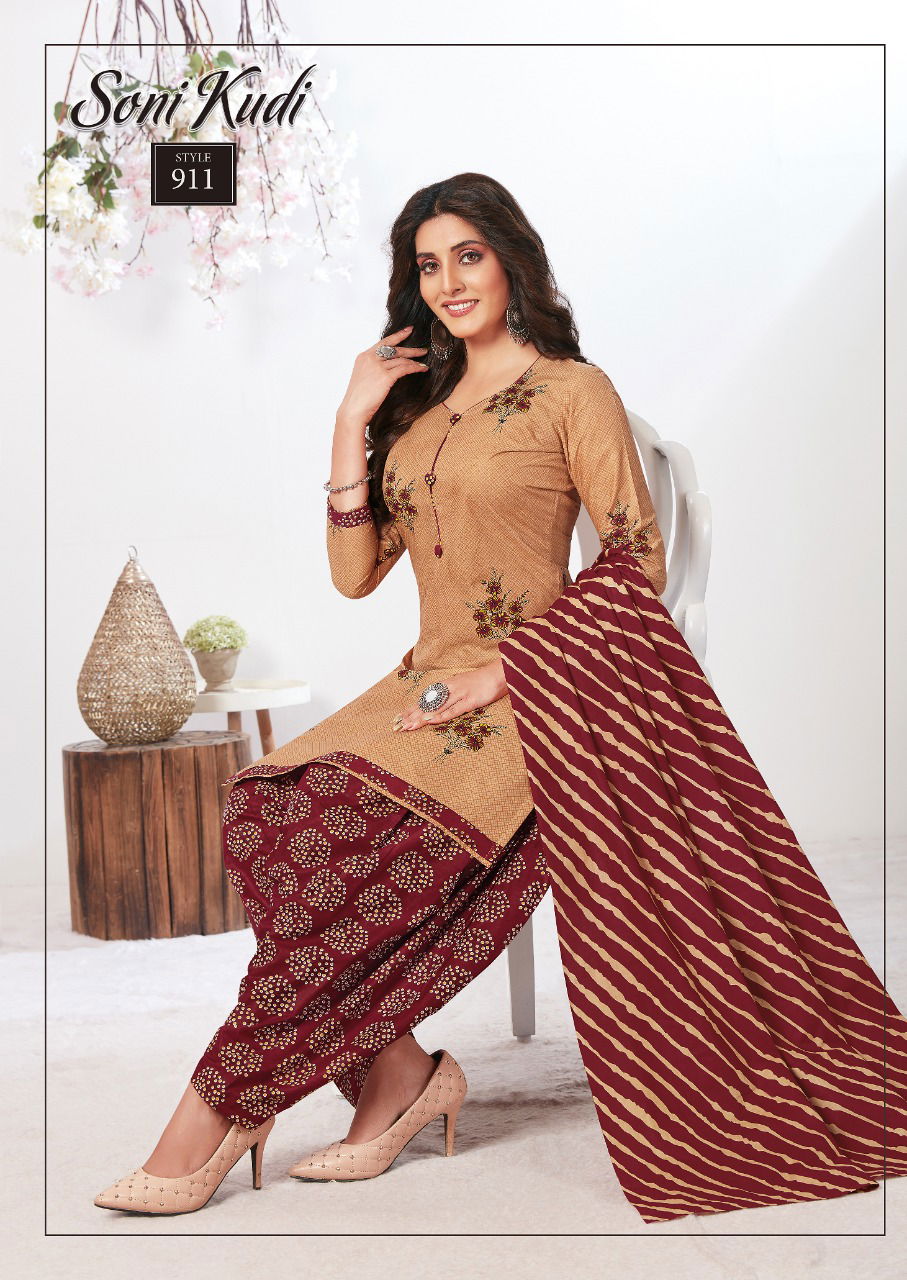 Navkar Soni Kudi 9 Regular Wear Printed Cotton Dress Material Collection

