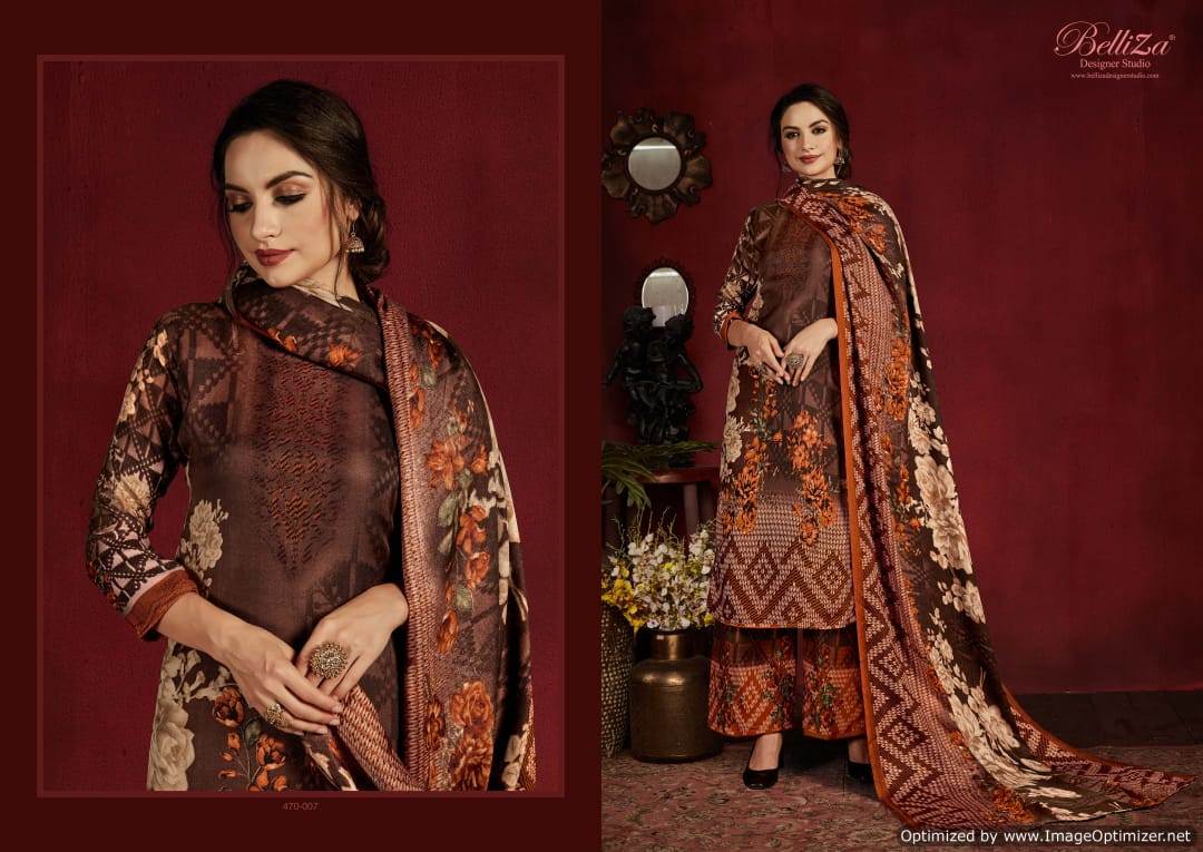 Belliza Nazakat Latest Daily Wear Printed Pure Pashmina Dress Material Collection 