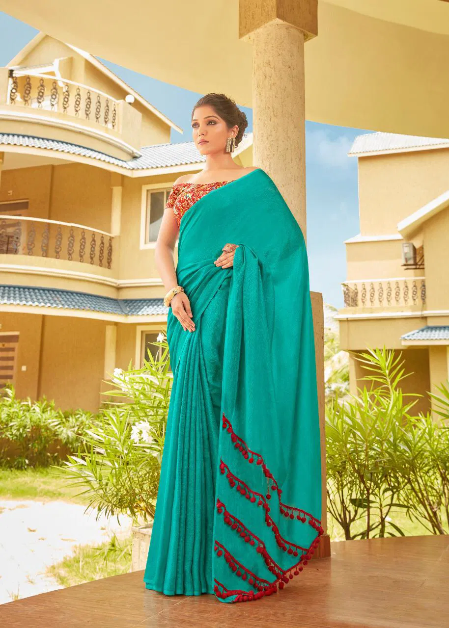 Shreyans Rpid Fire Designer Fancy Look Casual And Function Wear Saree Collection  
